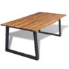 Live Edge Dining Table Solid Acacia Wood 200x90cm