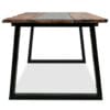 Dining Table Solid Acacia Wood and Glass 180x90x75 cm