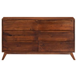 Drawer Cabinet Brown 140x40x80 cm Solid Mango Wood