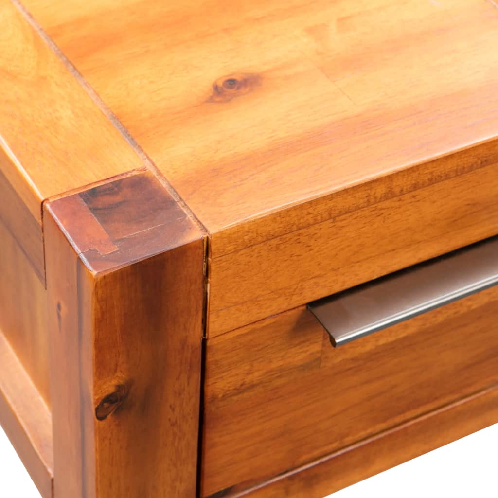 End Table Solid Acacia Wood 30x30x70 cm