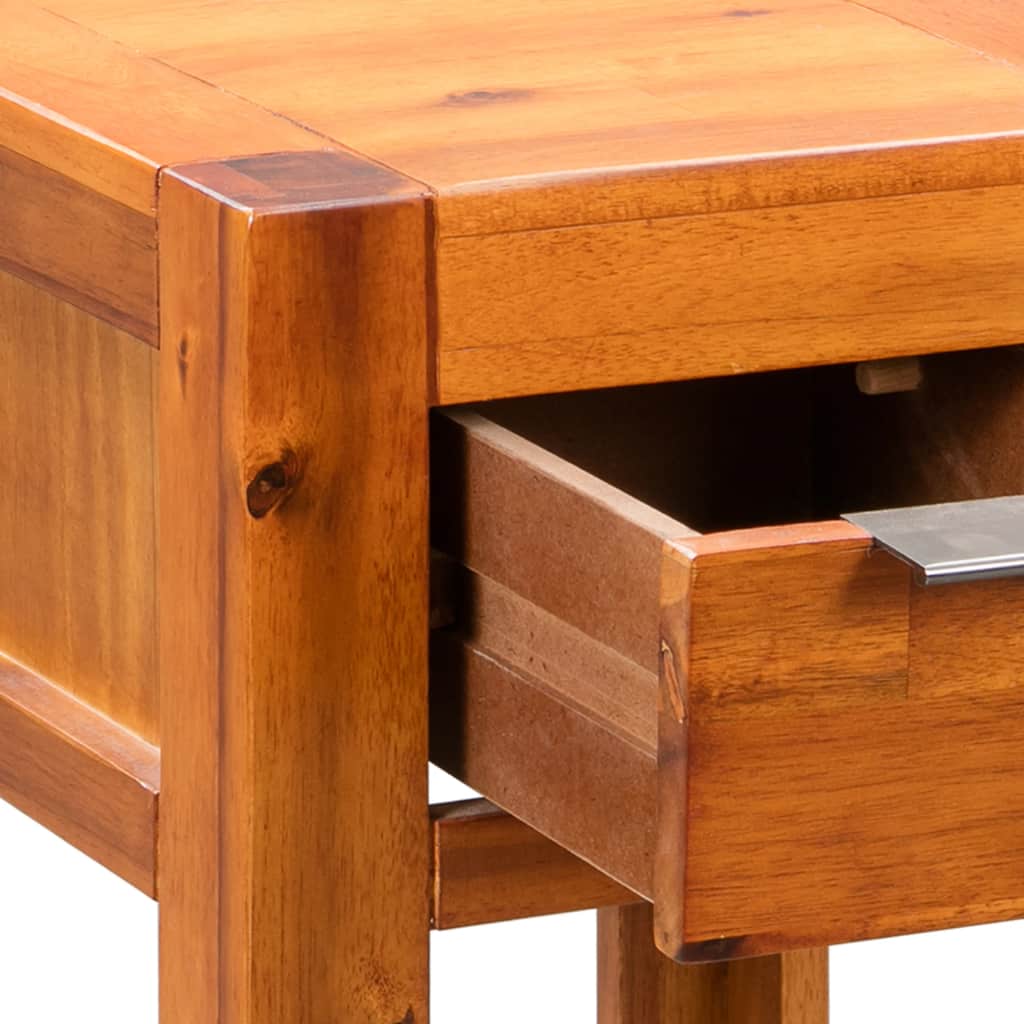 End Table Solid Acacia Wood 30x30x70 cm