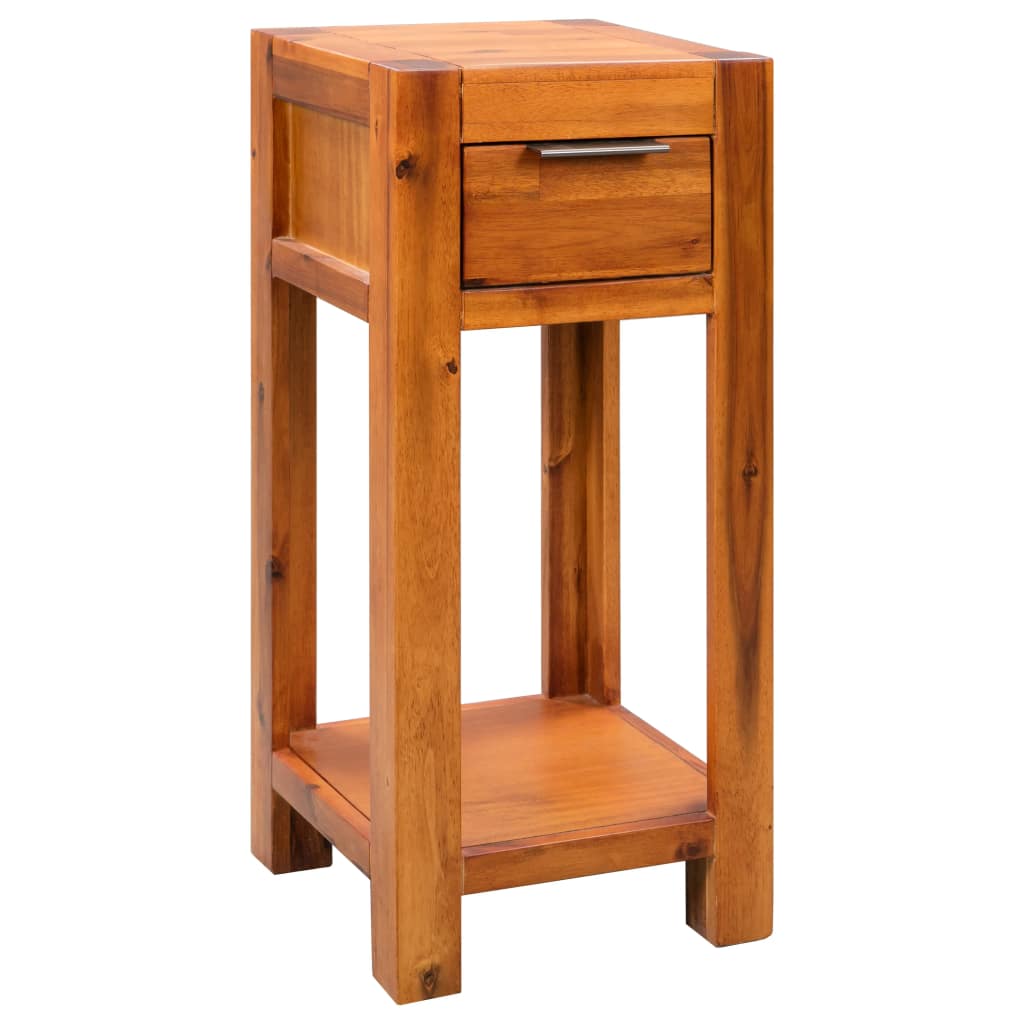 End Table Solid Acacia Wood 30x30x70 cm