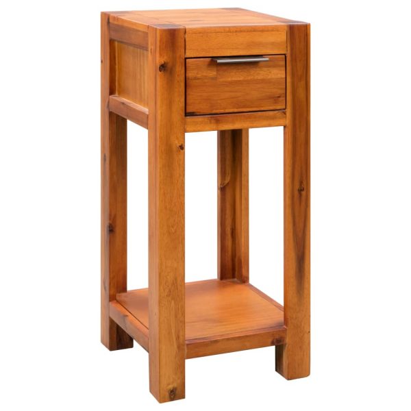 End Table Solid Acacia Wood 30X30X70 Cm