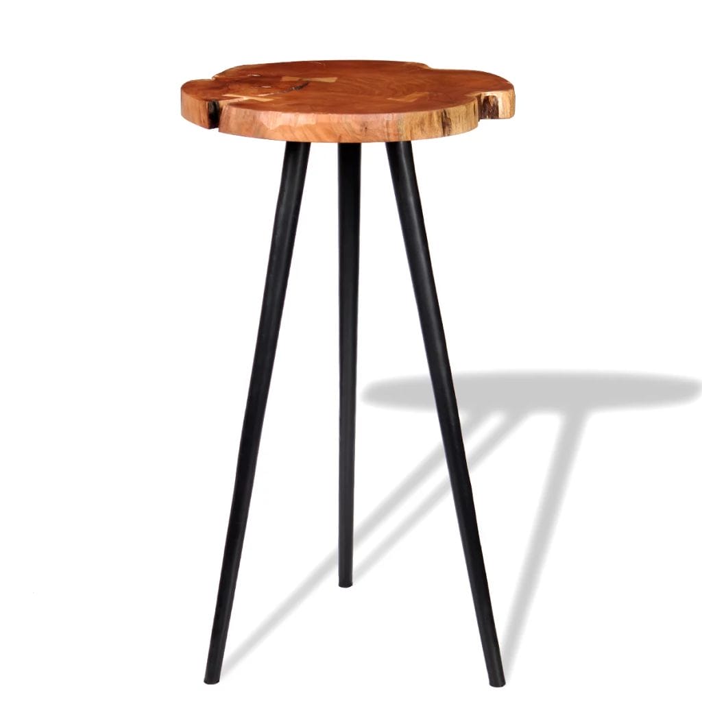 Log Bar Table Solid Acacia Wood (55-60)x110 cm