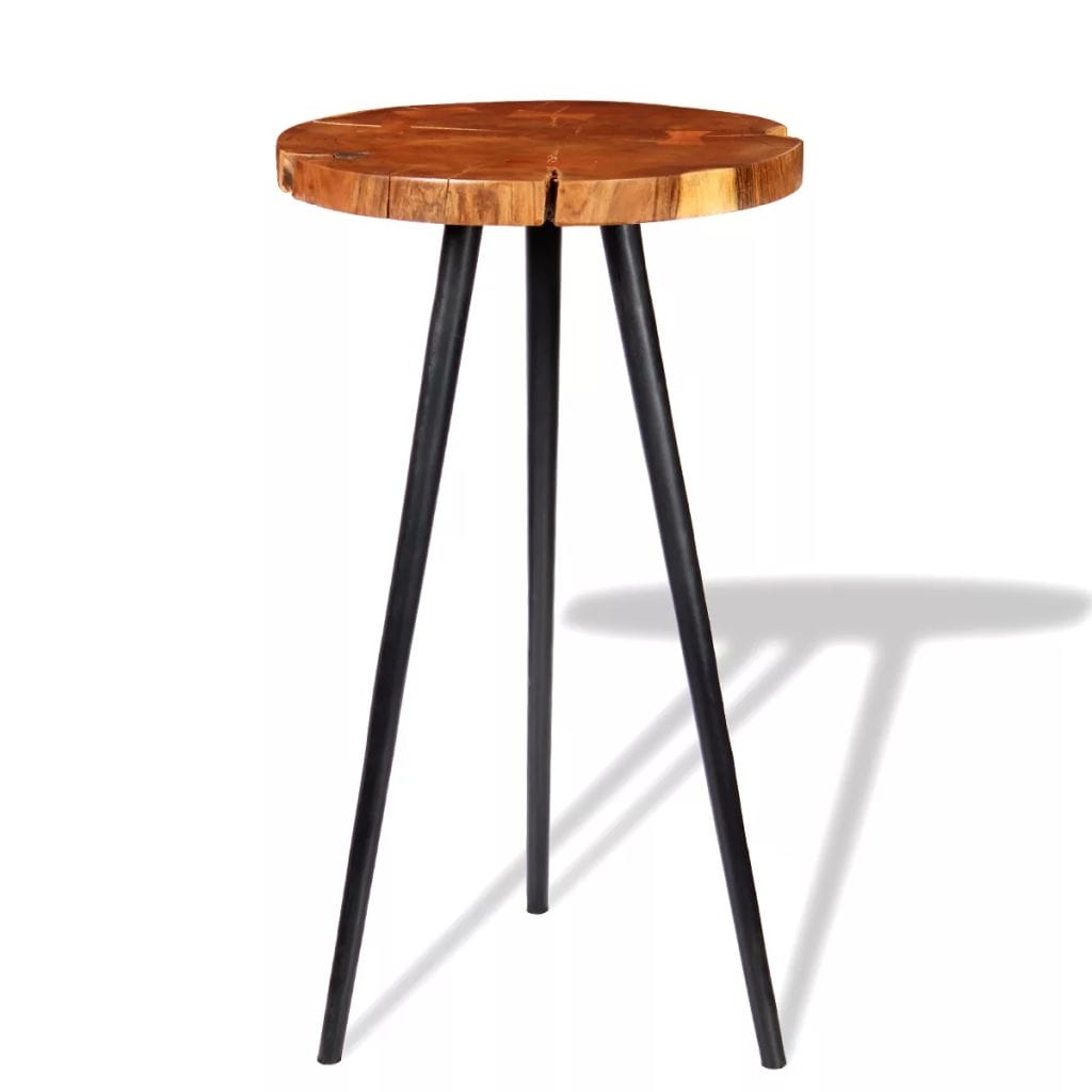 Log Bar Table Solid Acacia Wood (55-60)x110 cm