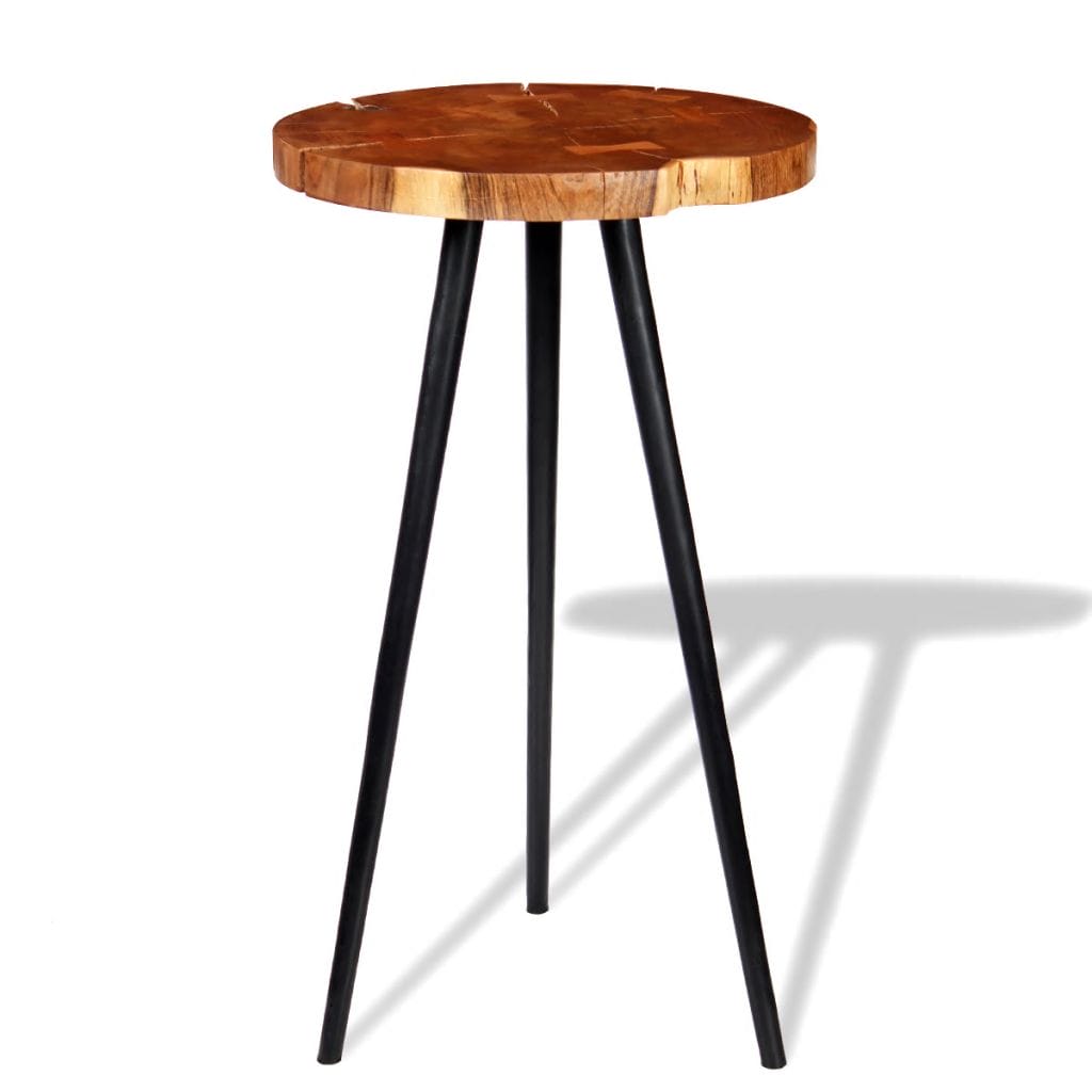 Log Bar Table Solid Acacia Wood (55-60)x110 cm