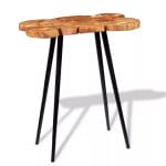 Log Bar Table Solid Acacia Wood 90x60x110 cm 5