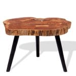 Log Coffee Table Solid Acacia Wood (55-60)x40 cm 3