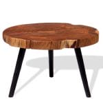 Log Coffee Table Solid Acacia Wood (55-60)x40 cm 1