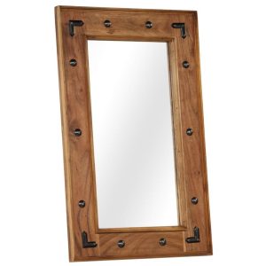 Mirror Solid Acacia Wood 50x80 cm
