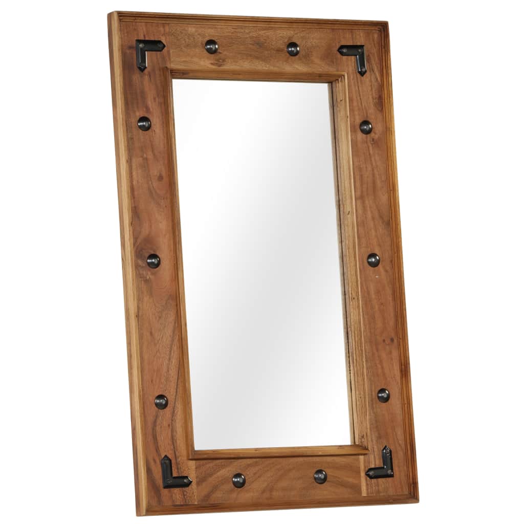 Mirror Solid Acacia Wood 50x80 cm