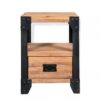 Nightstand Solid Acacia Wood Steel 40x30x54 cm
