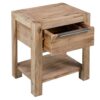 Nightstand with Drawer 40x30x48 cm Solid Acacia Wood