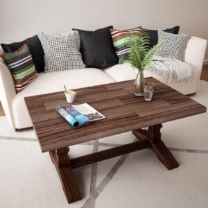 Pedestal Coffee Table Solid Acacia Wood 100x60x45 cm