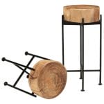 Side Table Set 2 Pieces Solid Acacia Wood 2