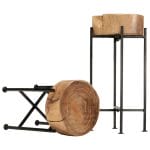 Side Table Set 2 Pieces Solid Acacia Wood 3