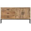 Sideboard 140x35x75 cm Solid Mango Wood