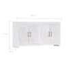 Sideboard Handmade White 140x30x70 cm Solid Acacia Wood