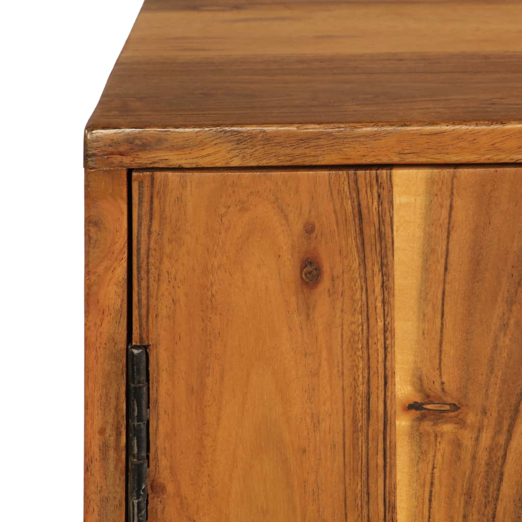 Sideboard Solid Acacia Wood 115x30x70 cm Brown