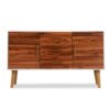 Sideboard Solid Acacia Wood 115x35x70 cm