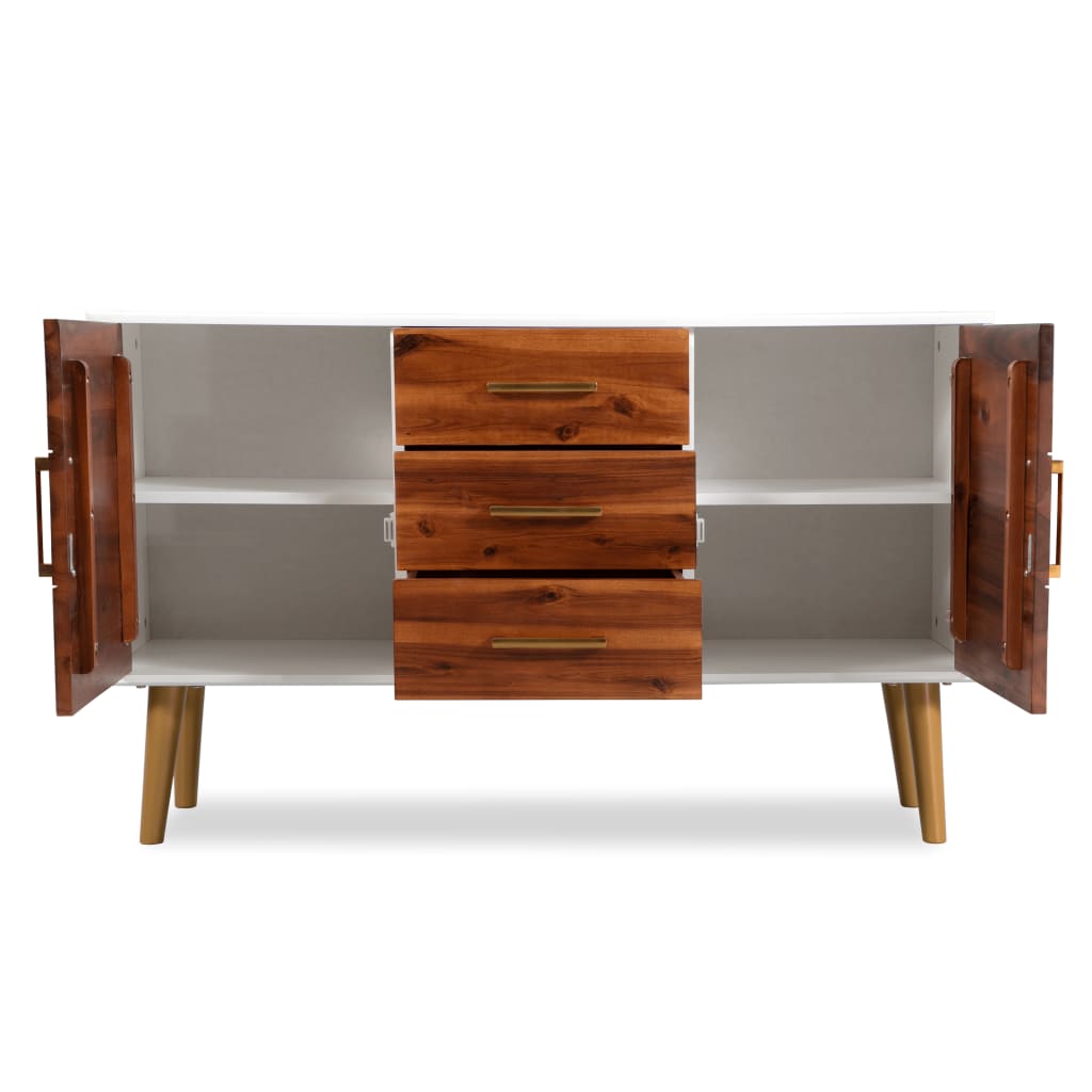 Sideboard Solid Acacia Wood 115x35x70 cm