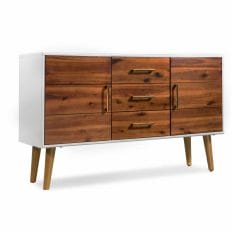 Sideboard Solid Acacia Wood 115x35x70 cm