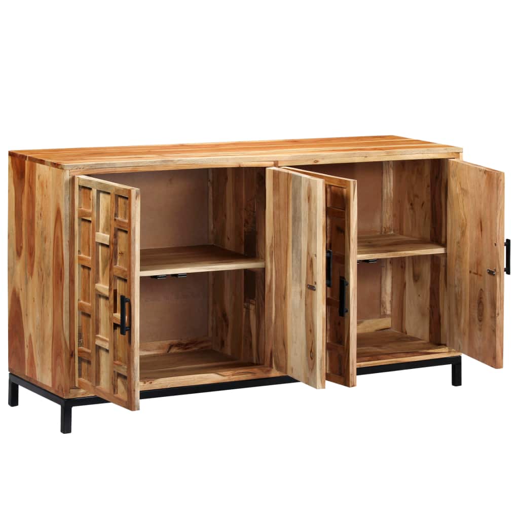 Sideboard Solid Acacia Wood 145x40x80 cm