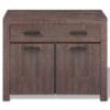 Sideboard Solid Acacia Wood Smoke Look 90x40x77 cm