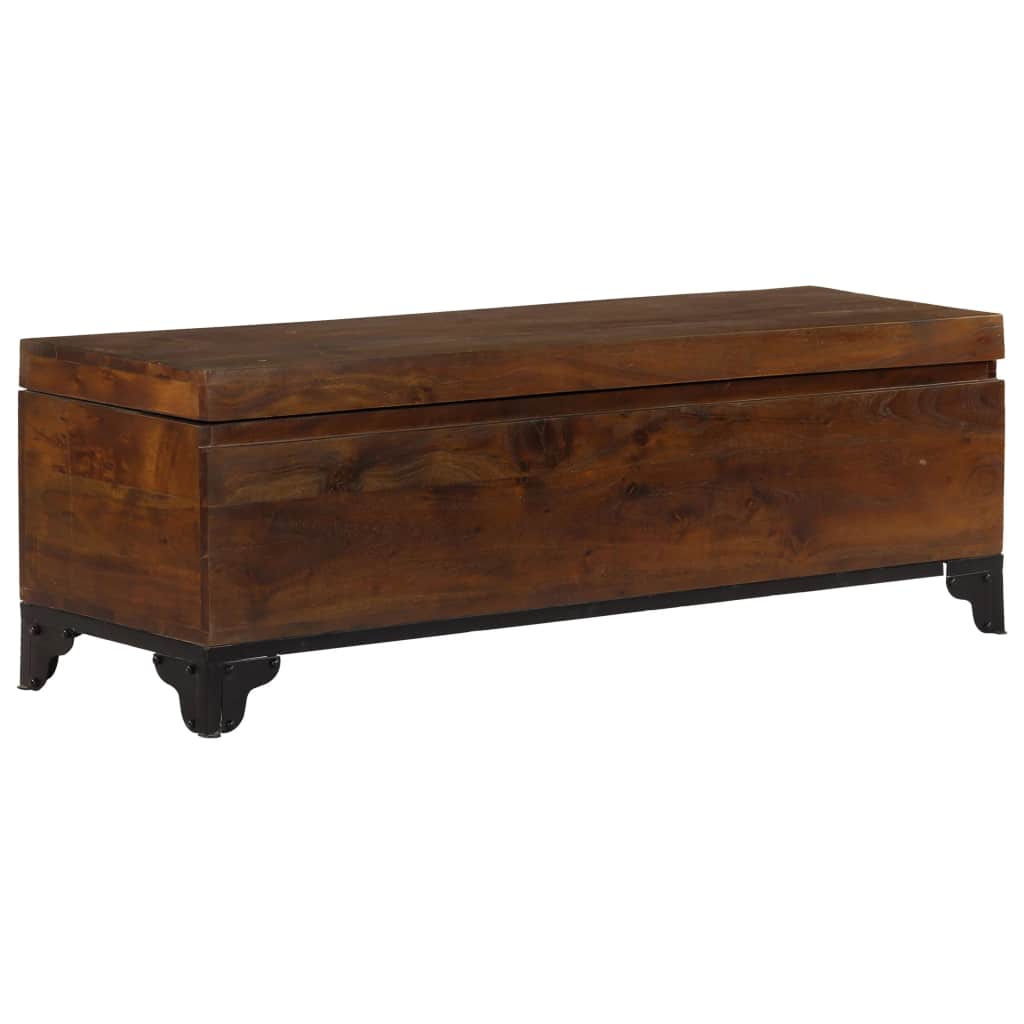 Storage Trunk Solid Acacia Wood 120x35x40 cm Brown