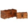 Treasure Chest Set 2 Pieces Solid Acacia Wood Sheesham Finish