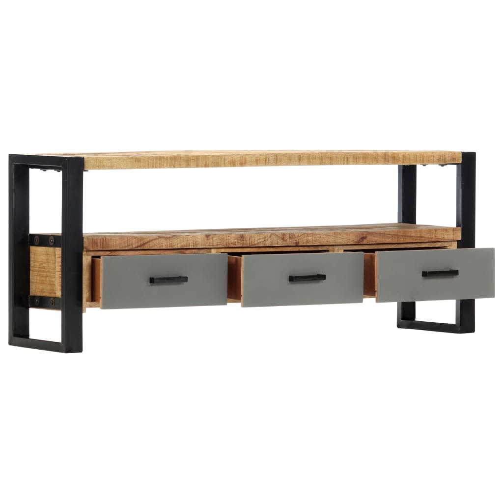 Industrial TV Cabinet 130x30x50 cm Solid Mango Wood