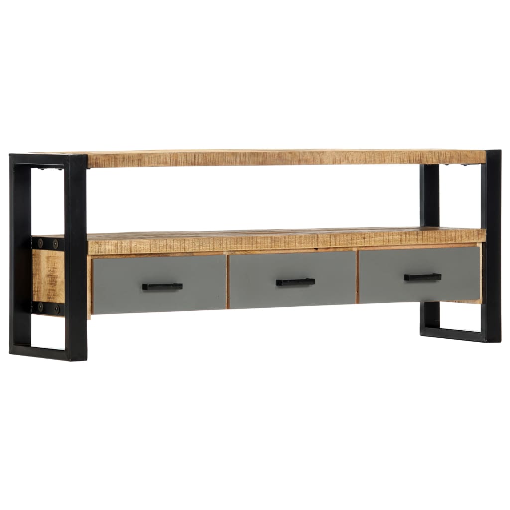 Industrial TV Cabinet 130x30x50 cm Solid Mango Wood