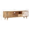 TV Cabinet 140x30x40 cm Solid Mango Wood