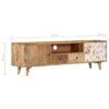 TV Cabinet 140x30x40 cm Solid Mango Wood