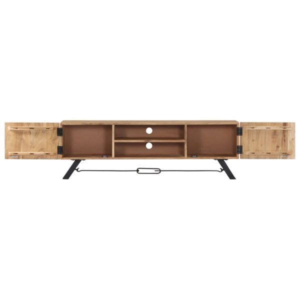Tv Cabinet 140X30X45 Cm Solid Acacia Wood
