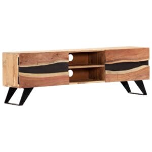 140cm Live Edge Large Plasma TV Unit Solid Acacia Wood