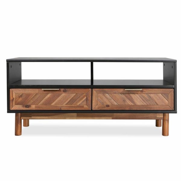 TV Cabinet Solid Acacia Wood 100x35x45 cm