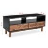 TV Cabinet Solid Acacia Wood 100x35x45 cm