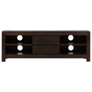 TV Cabinet Solid Acacia Wood 120x30x40 cm Dark Brown