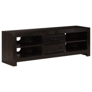 TV Cabinet Solid Acacia Wood 120x30x40 cm Dark Brown