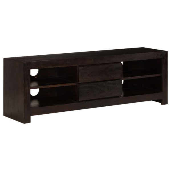 TV Cabinet Solid Acacia Wood 120x30x40 cm Dark Brown