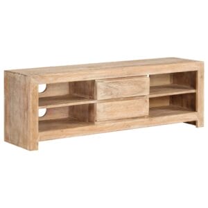 TV Cabinet Solid Acacia Wood 120x30x40 cm Light Brown