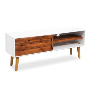 Tv Cabinet Solid Acacia Wood 120X35X45 Cm