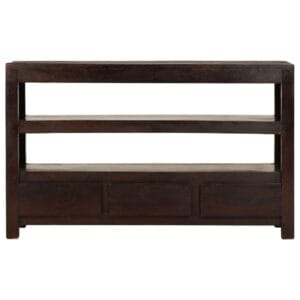 TV Cabinet Solid Acacia Wood 90x30x55 cm Dark Brown