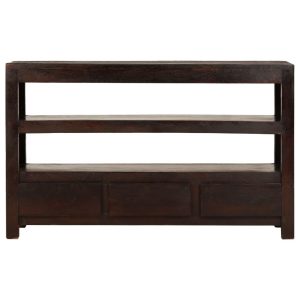 TV Cabinet Solid Acacia Wood 90x30x55 cm Dark Brown