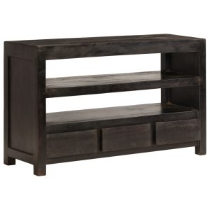 TV Cabinet Solid Acacia Wood 90x30x55 cm Dark Brown