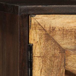 2 Door TV Cabinet Dark Mango Wood 140x30x45cm