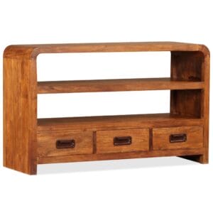 TV Cabinet Solid Wood with Sheesham Finish 90x30x55 cm