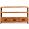 TV Cabinet Solid Wood with Sheesham Finish 90x30x55 cm