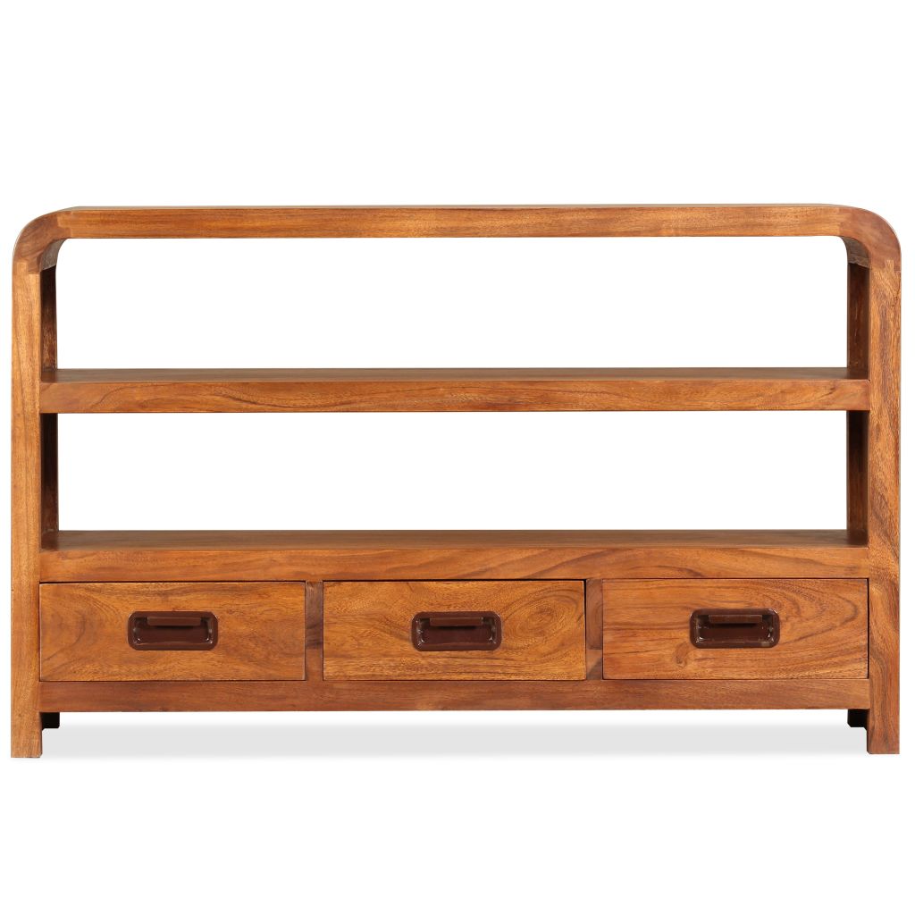 TV Cabinet Solid Wood with Sheesham Finish 90x30x55 cm